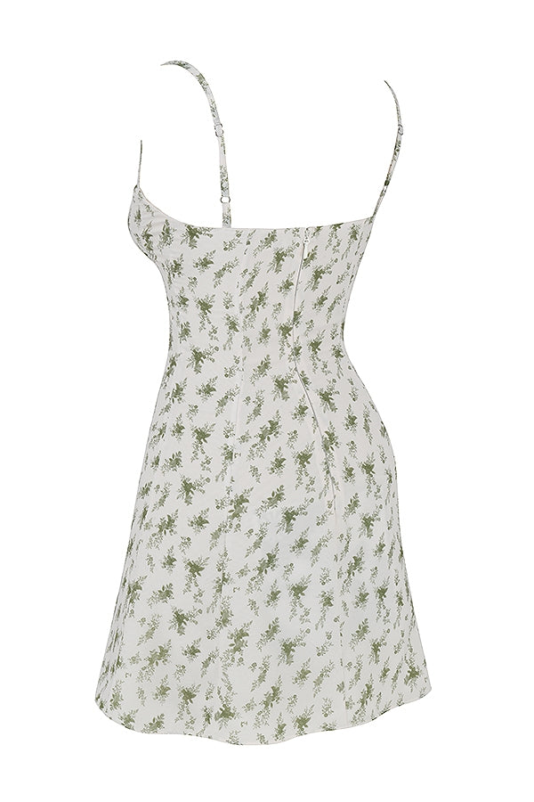 Ditsy Floral Underwire Sweetheart Cami A-Line Mini Dress 13