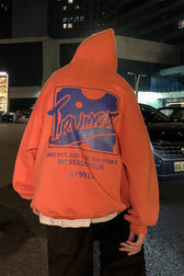 Oversized Street Style Print Hoodie