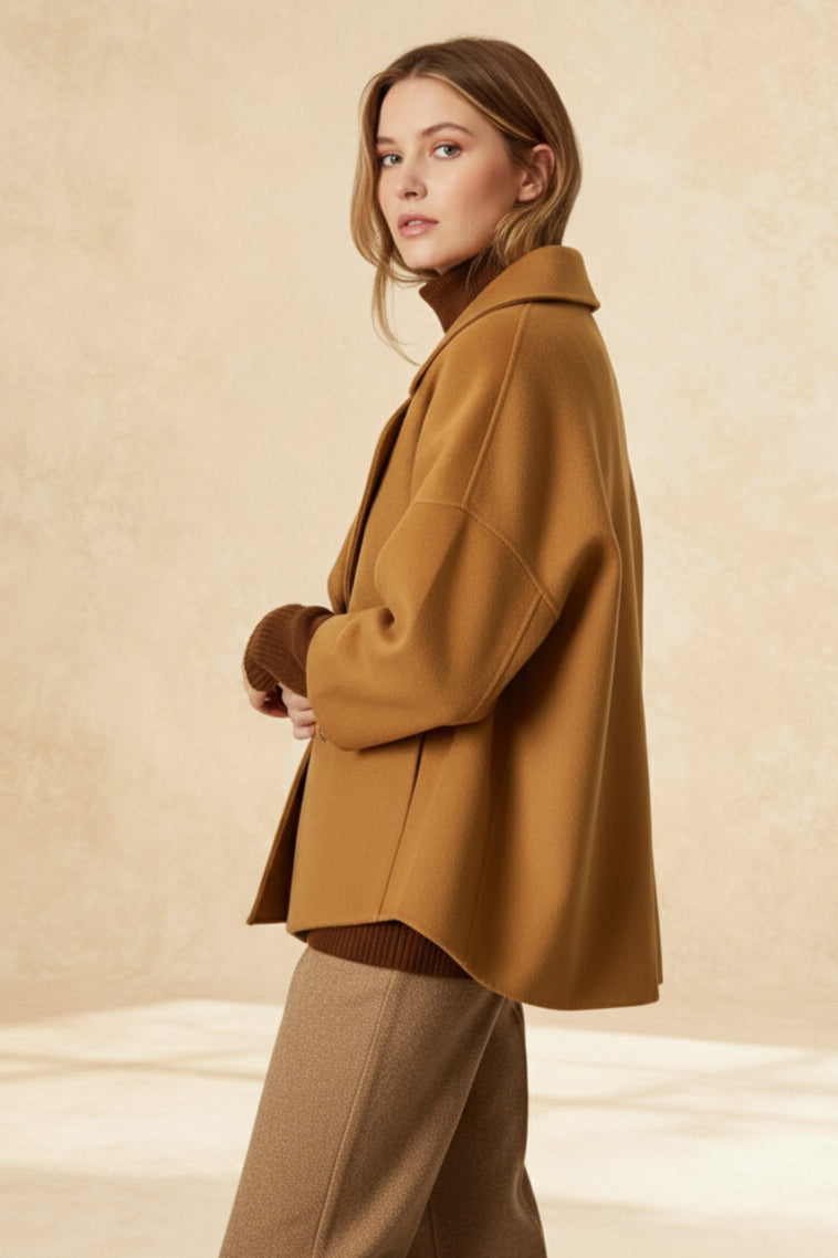 Turtleneck Wool Split Sweater