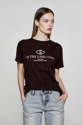 Letter Print Cotton T-shirts
