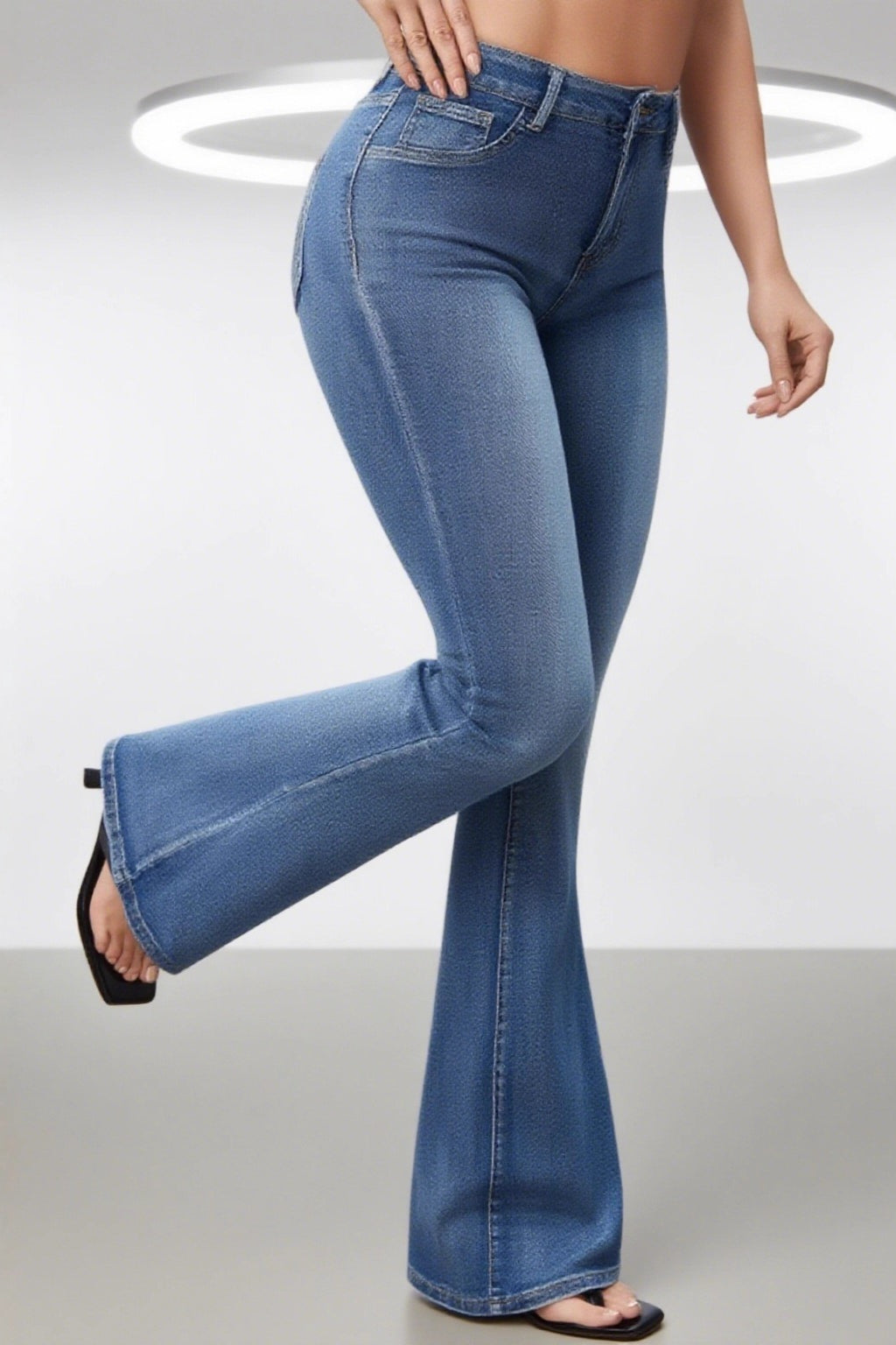 High-Waist Denim Jeans