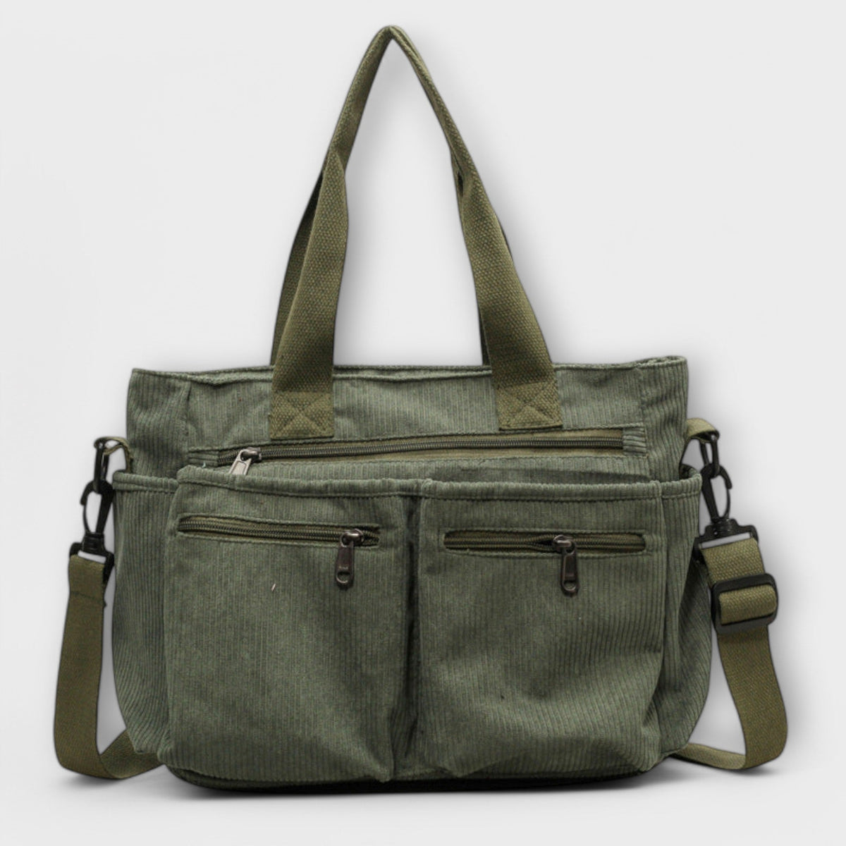 Corduroy Multi Pocket Tote Bag