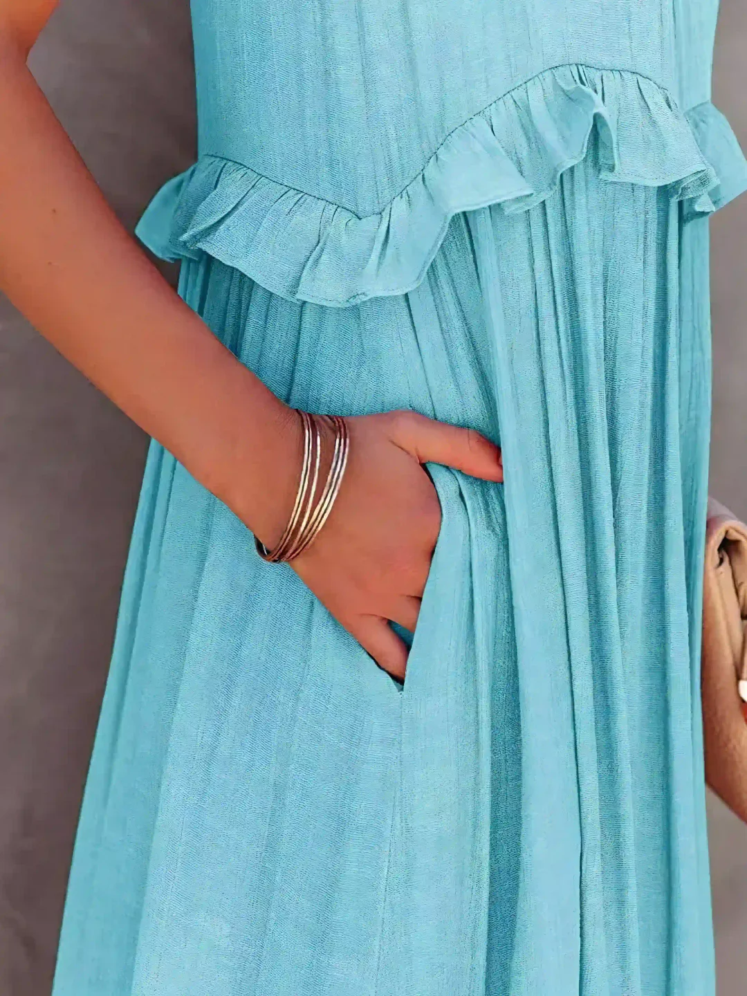 Megan | Chic Ruffle Maxi Dress