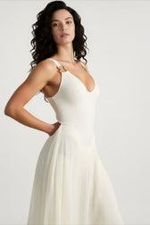 Spaghetti Strap Mesh Maxi Dress