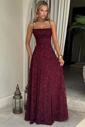 Lace-Up Backless Maxi Dress 2