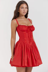Allure Lace Trim Solid Slip Dress 19