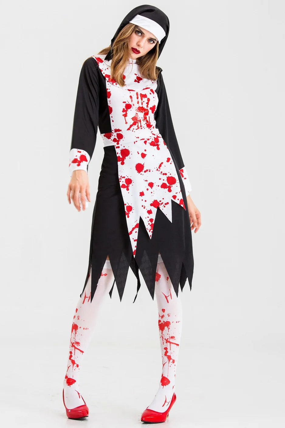Bloody Zombie Nun Halloween Costume