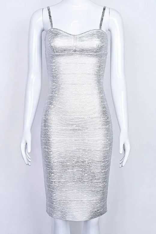 Camila Bandage Dress - Silver