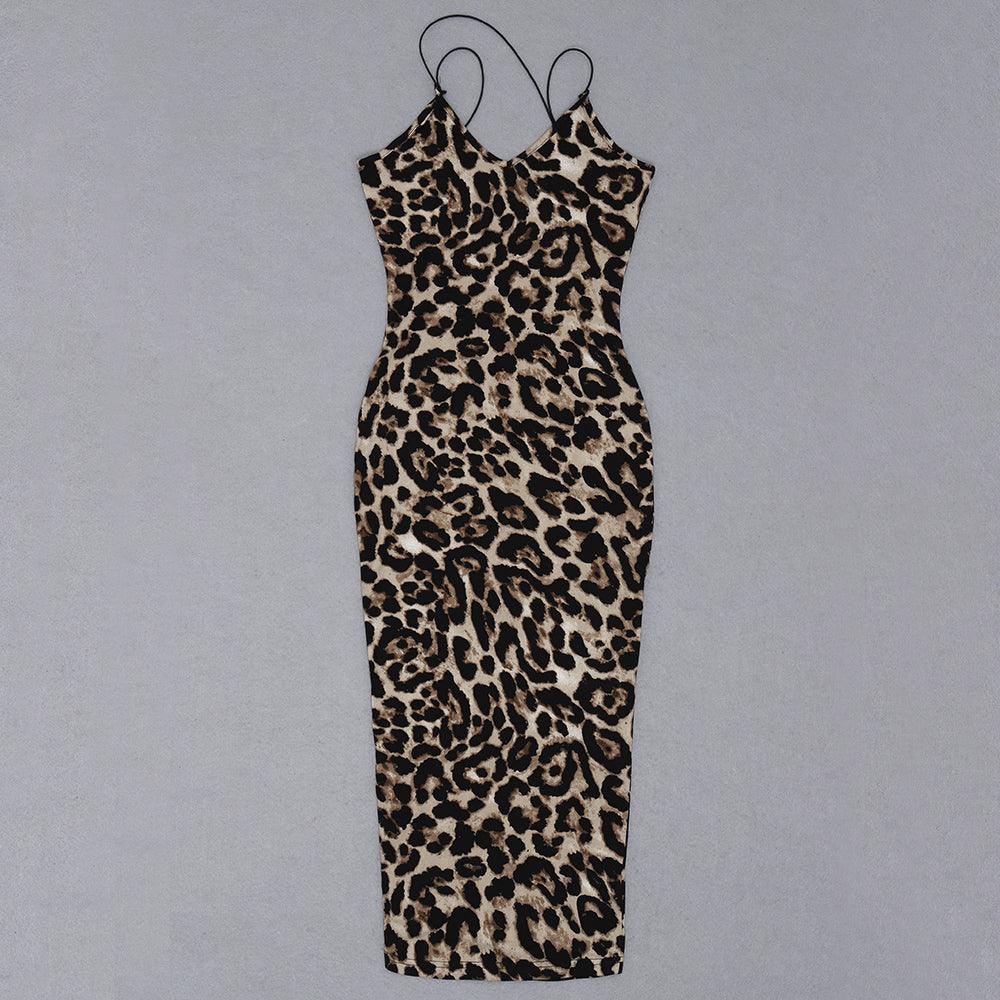 Cantara Allover Print Spaghetti Strap Midi Dress