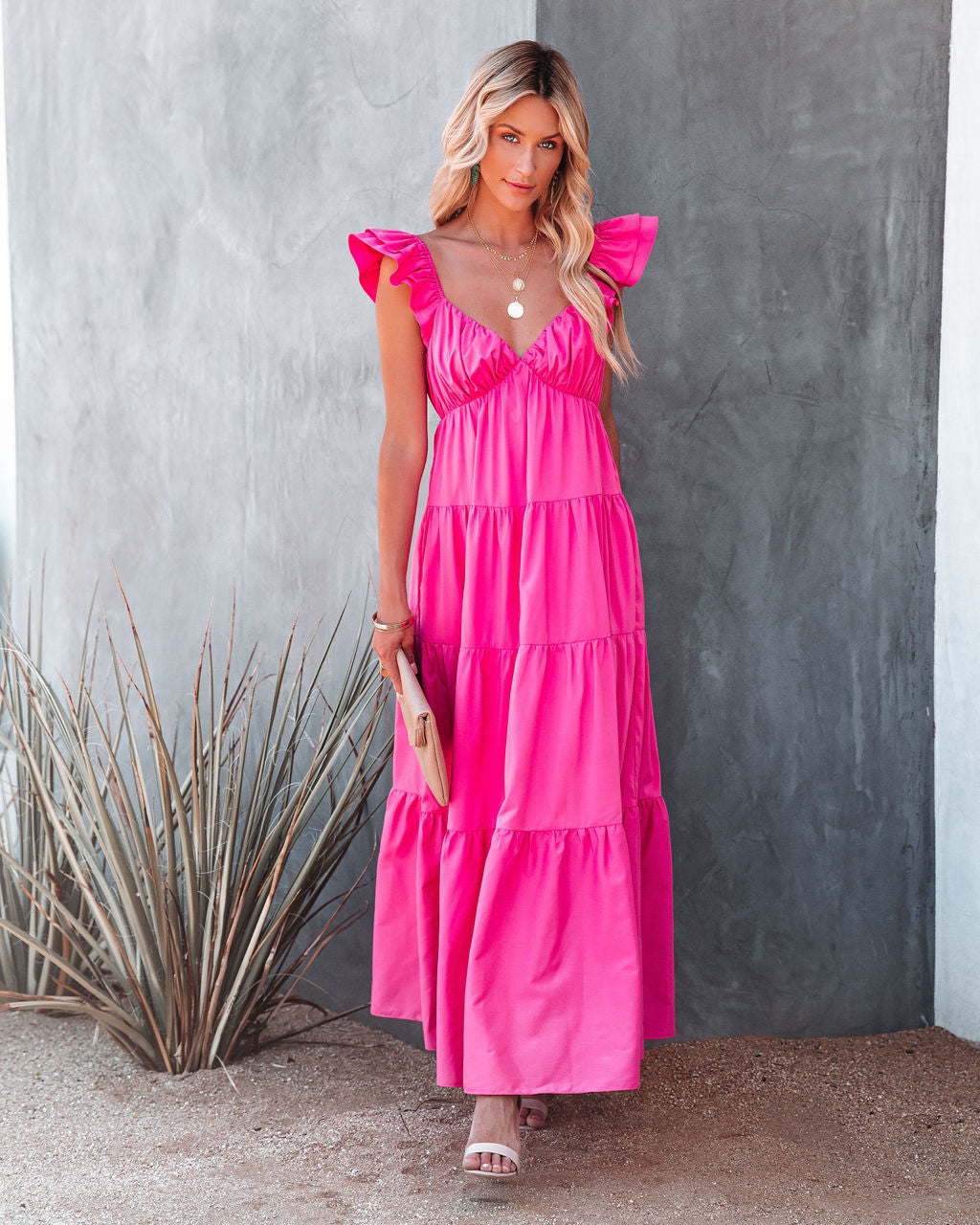 Caprice Tiered Ruffle Maxi Dress