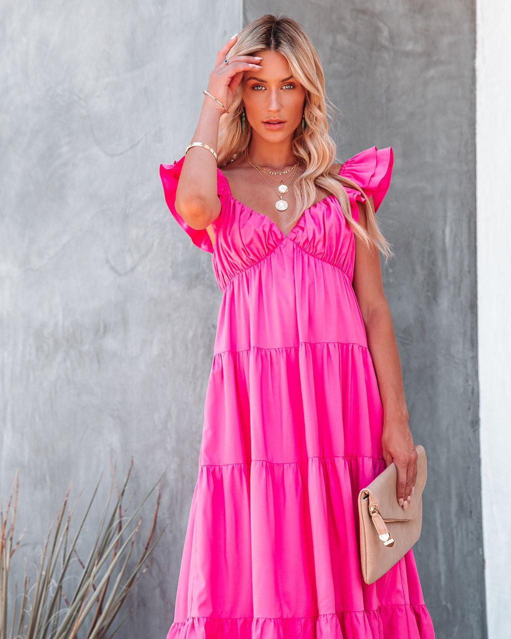 Caprice Tiered Ruffle Maxi Dress