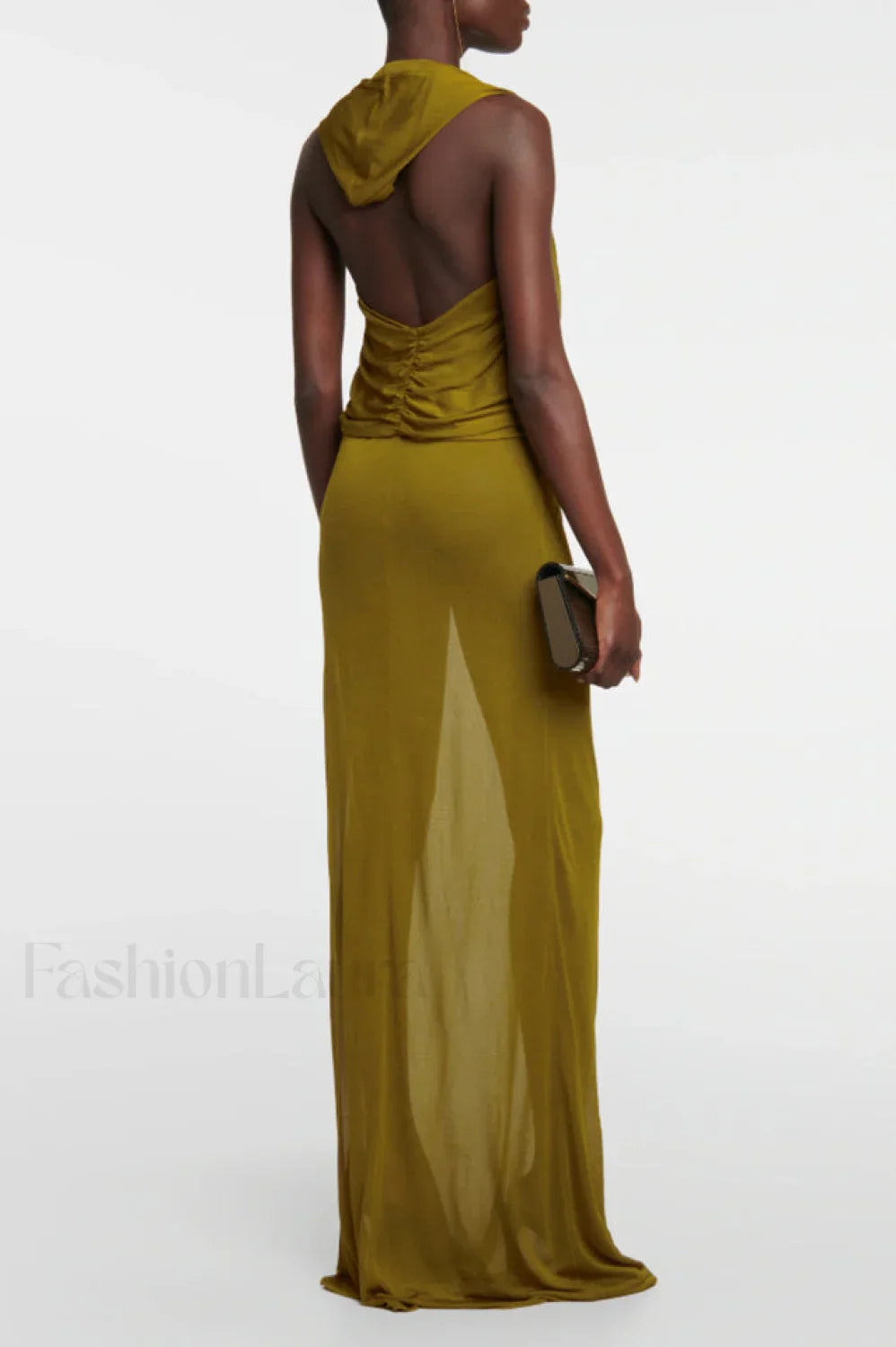 Carleigh Ruche Maxi Charming Dress With Headscarf