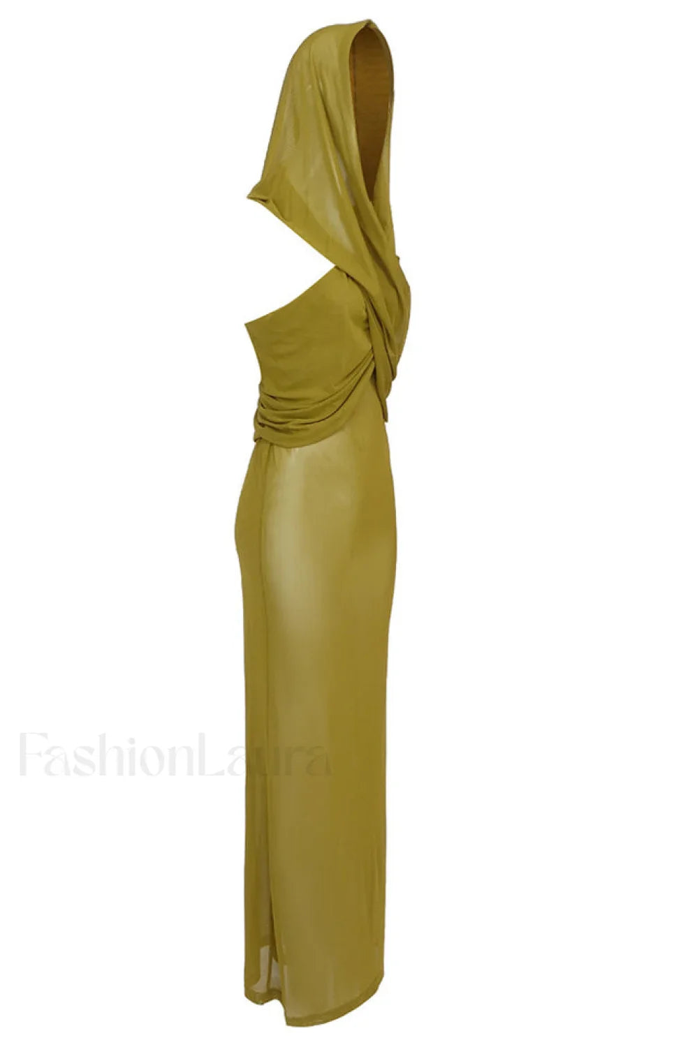 Carleigh Ruche Maxi Charming Dress With Headscarf