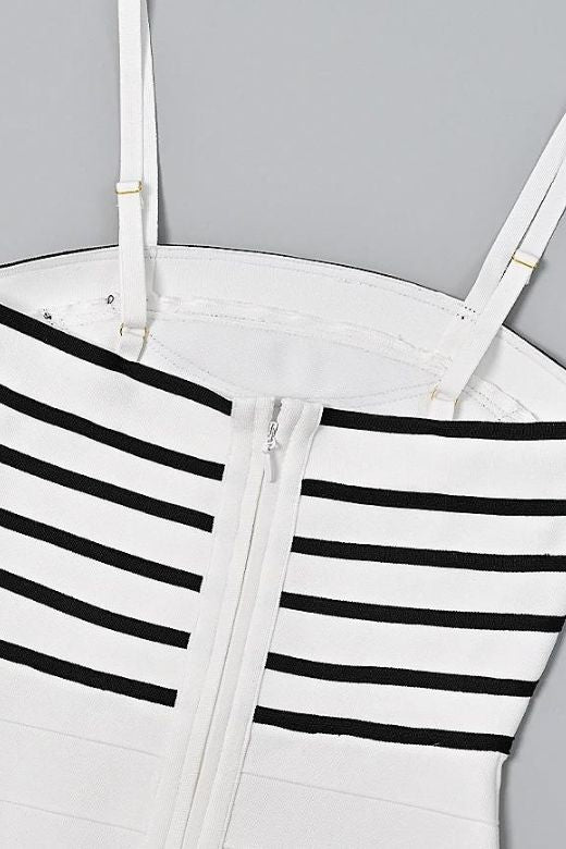 Carter Bandage Mini Dress - White Pearl