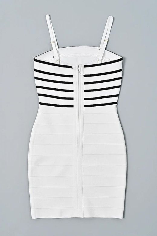 Carter Bandage Mini Dress - White Pearl