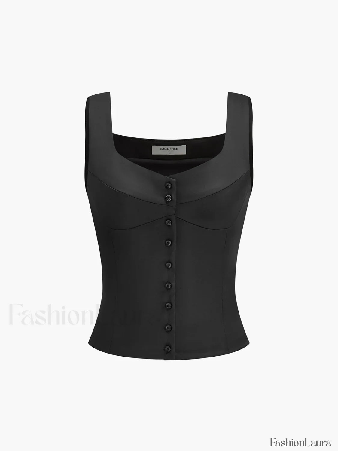 Casual Button-Front Strappy Top