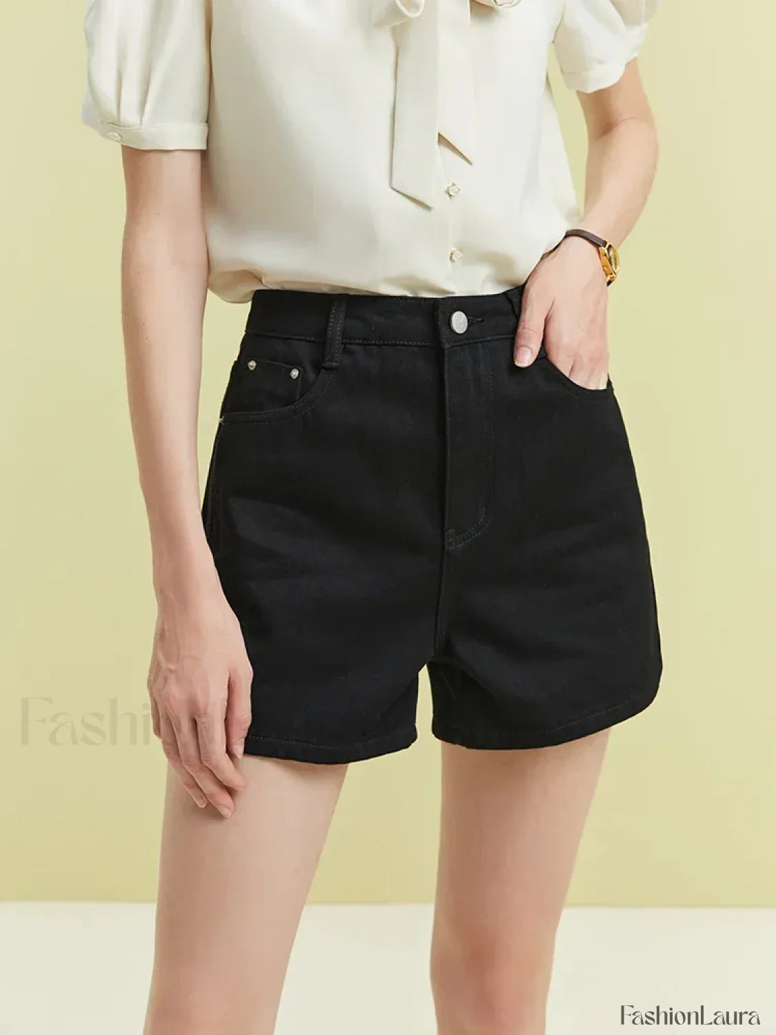Casual Classic Denim High-street Retro Color Shorts
