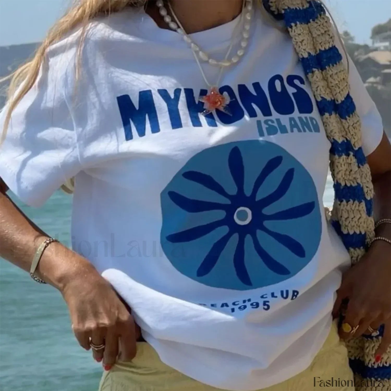 Casual Letter Print Round Neck T-Shirt