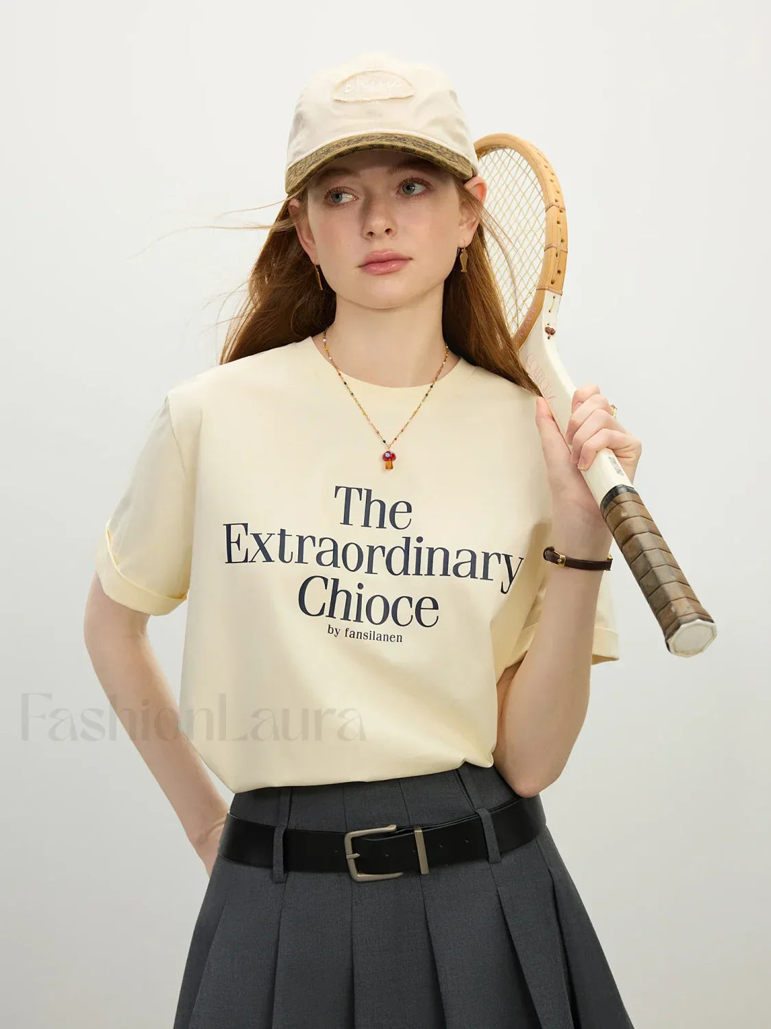 Casual Letter Round Neck Short T-Shirt