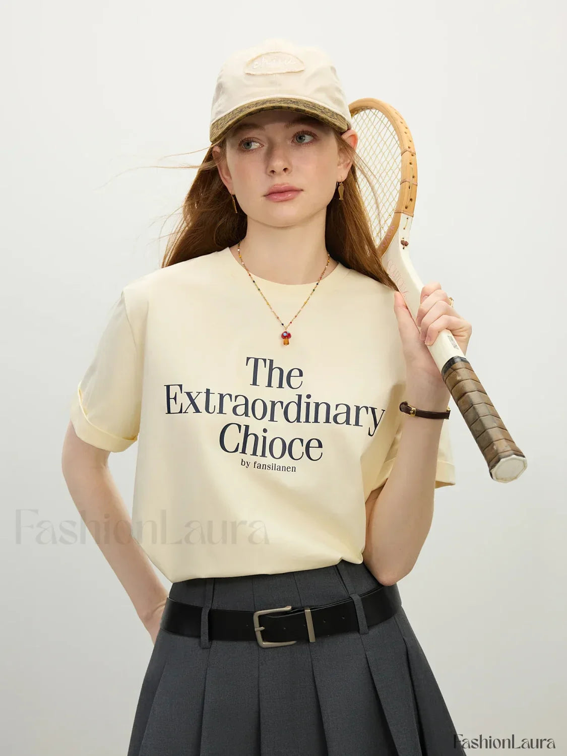 Casual Letter Round Neck Short T-Shirt