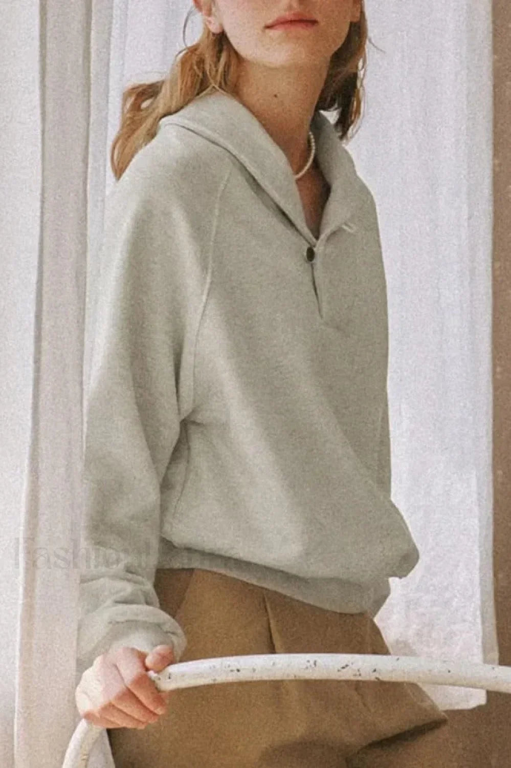 Casual Long Sleeve Cotton Pullover Hoodie