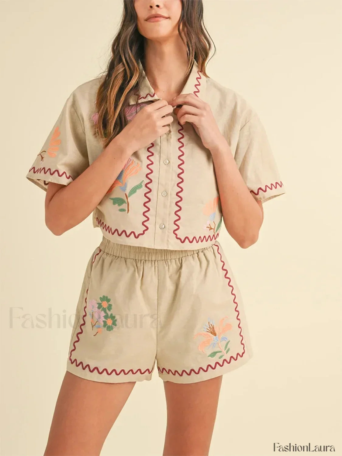 Casual Loose Top Shorts Two Piece Set