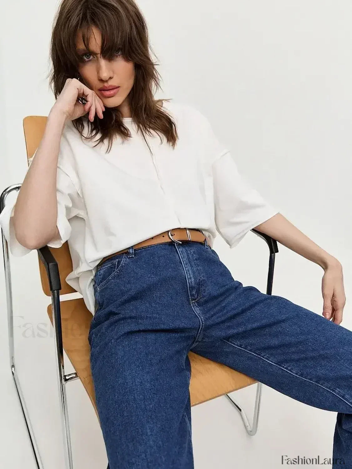 Casual Oversized Cotton Pink T-Shirt