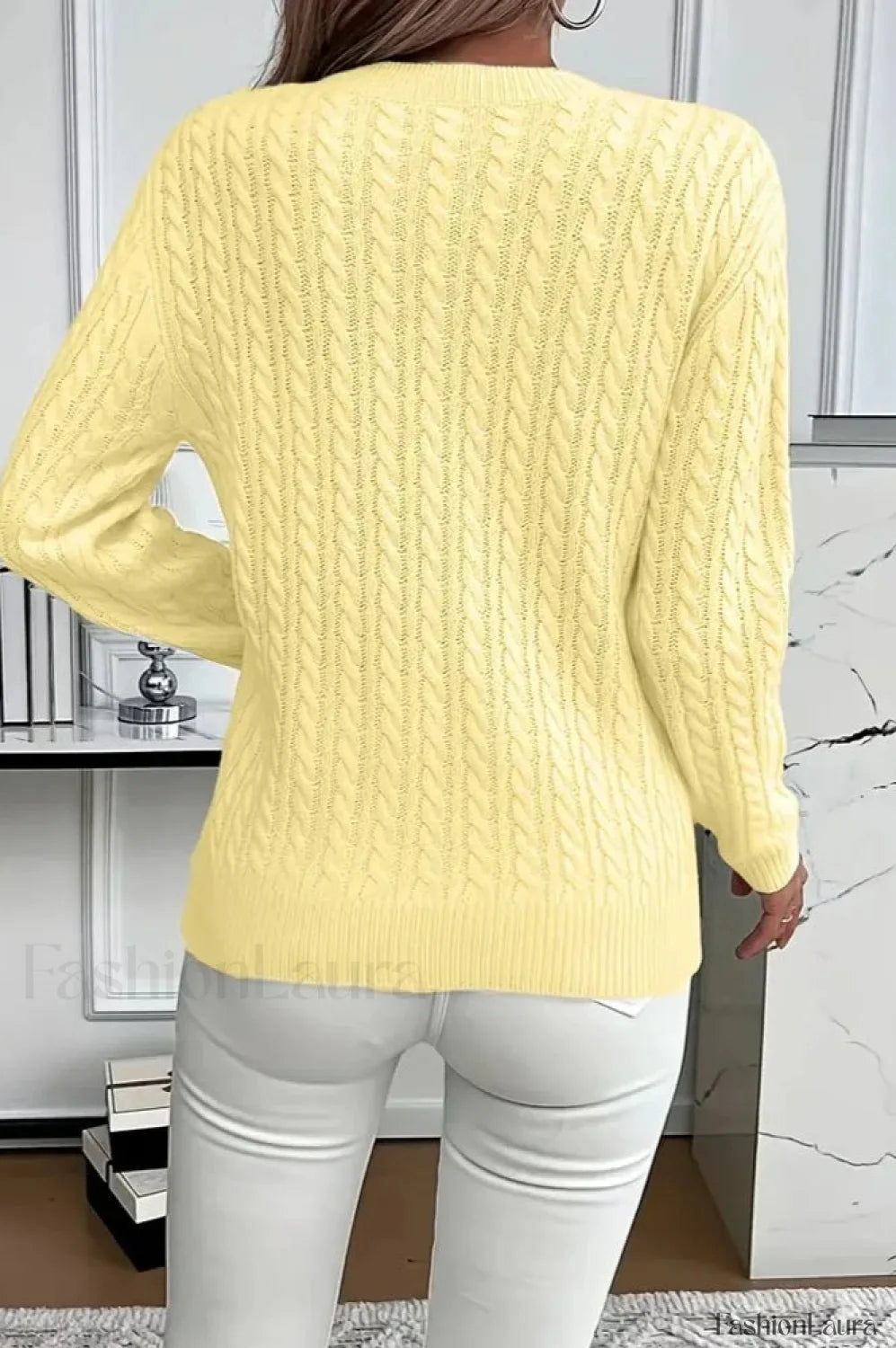 Casual Round Neck Knit Sweater