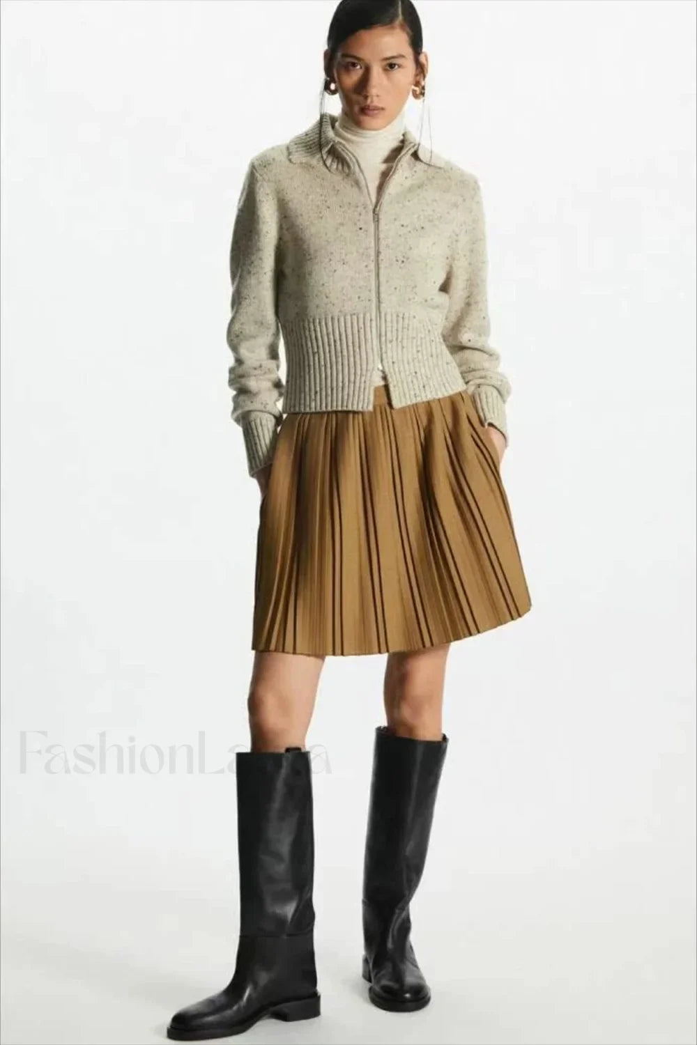 Casual Wool Blend Short Cardigan