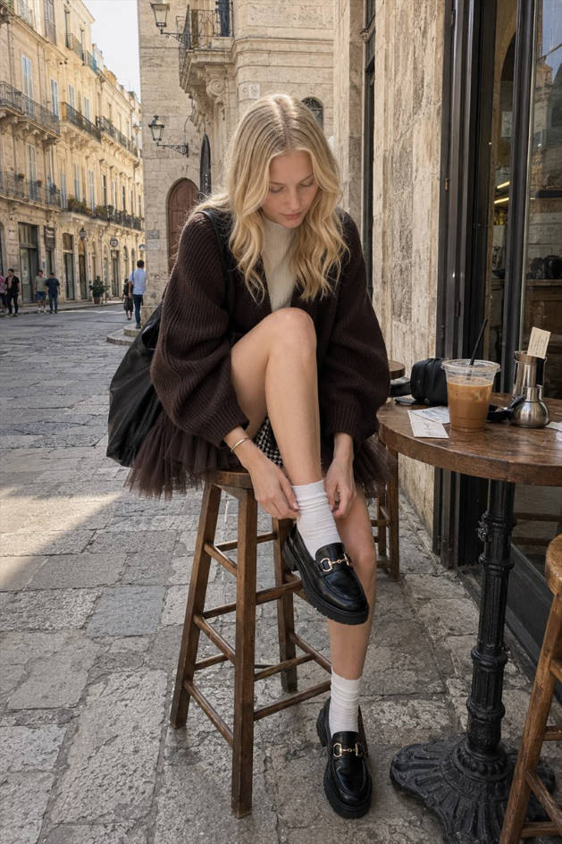Sheer Ruffle Knit Cardigan