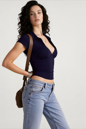 Polo Neck Fitted T-shirts