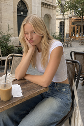 Long Wide Leg Washed Blue Ripped Relaxed Jeans