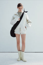 Cloud Print Double Zip Hoodie