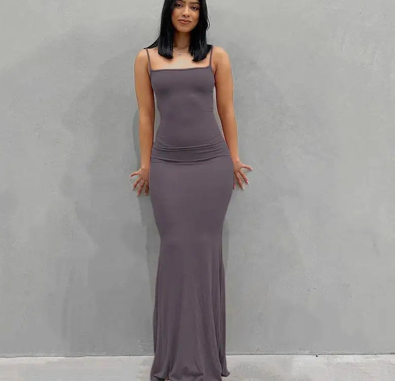 Satin Slip Backless Maxi Dress 5