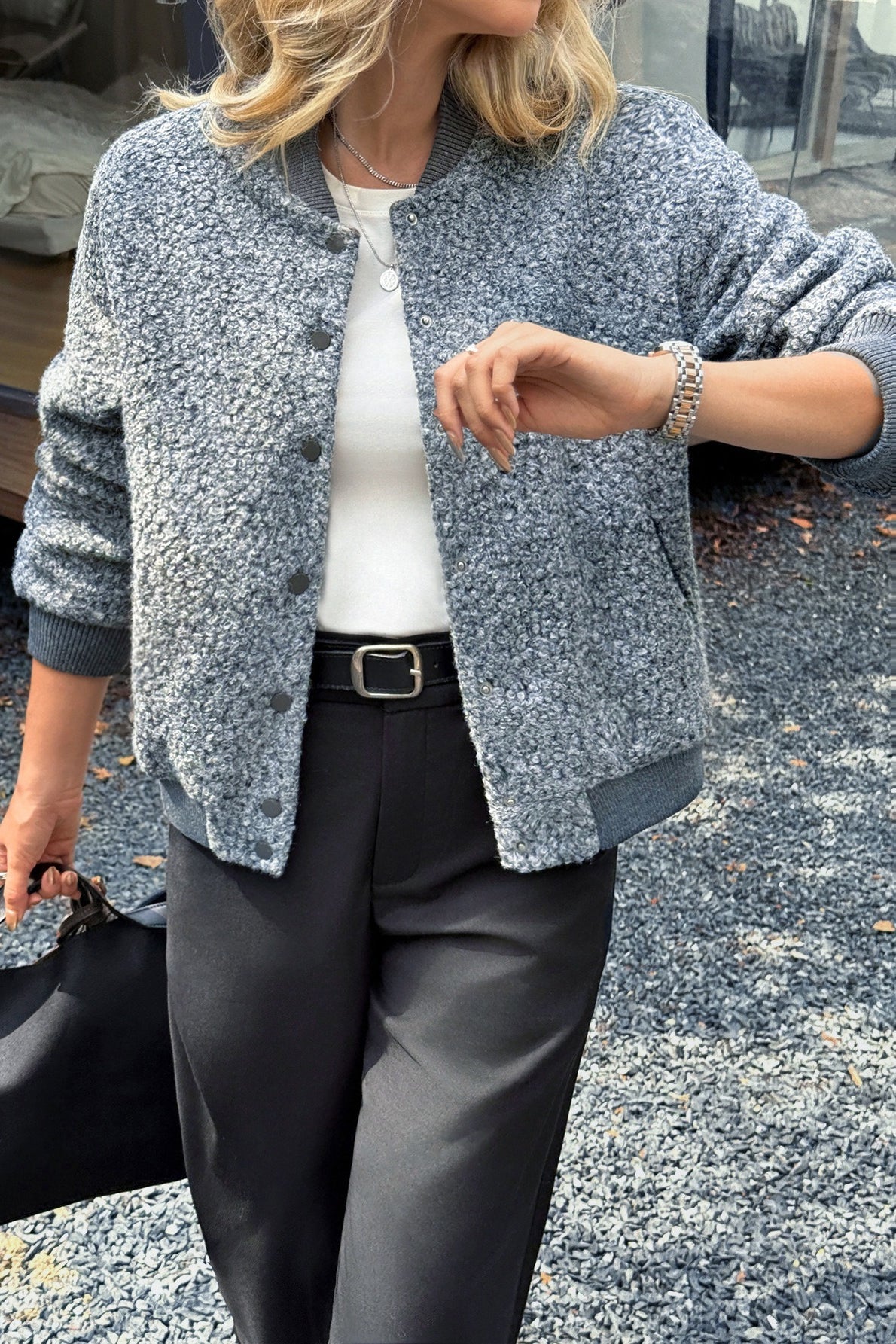 Holiday Style Long Sleeve Button Coat