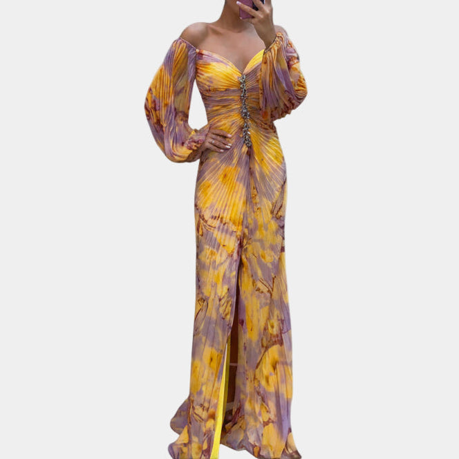 LYNN - V-NECK MAXI DRESS