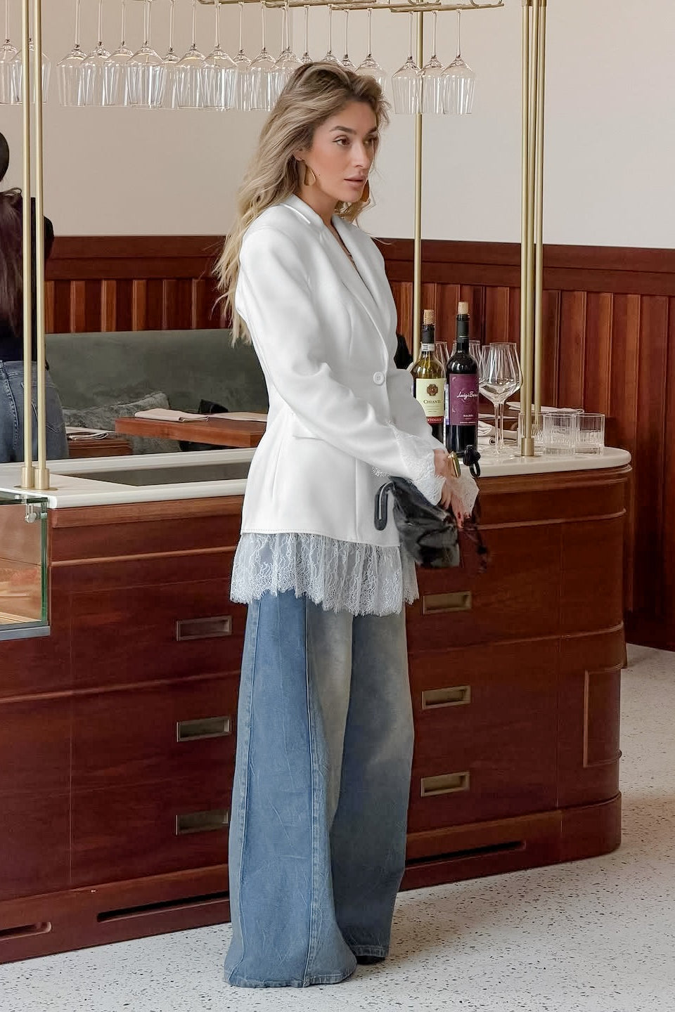 Versatile Lace Detail Tailored Blazer
