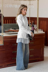Versatile Lace Detail Tailored Blazer