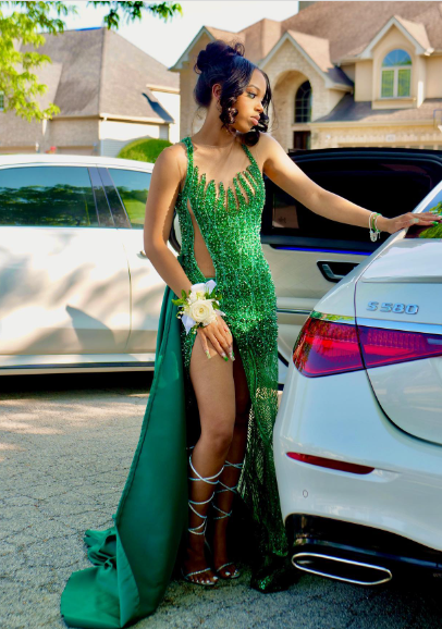 Modest Mermaid Black Girl Sequin Prom Dresses 22th Birthday Outfits cc979