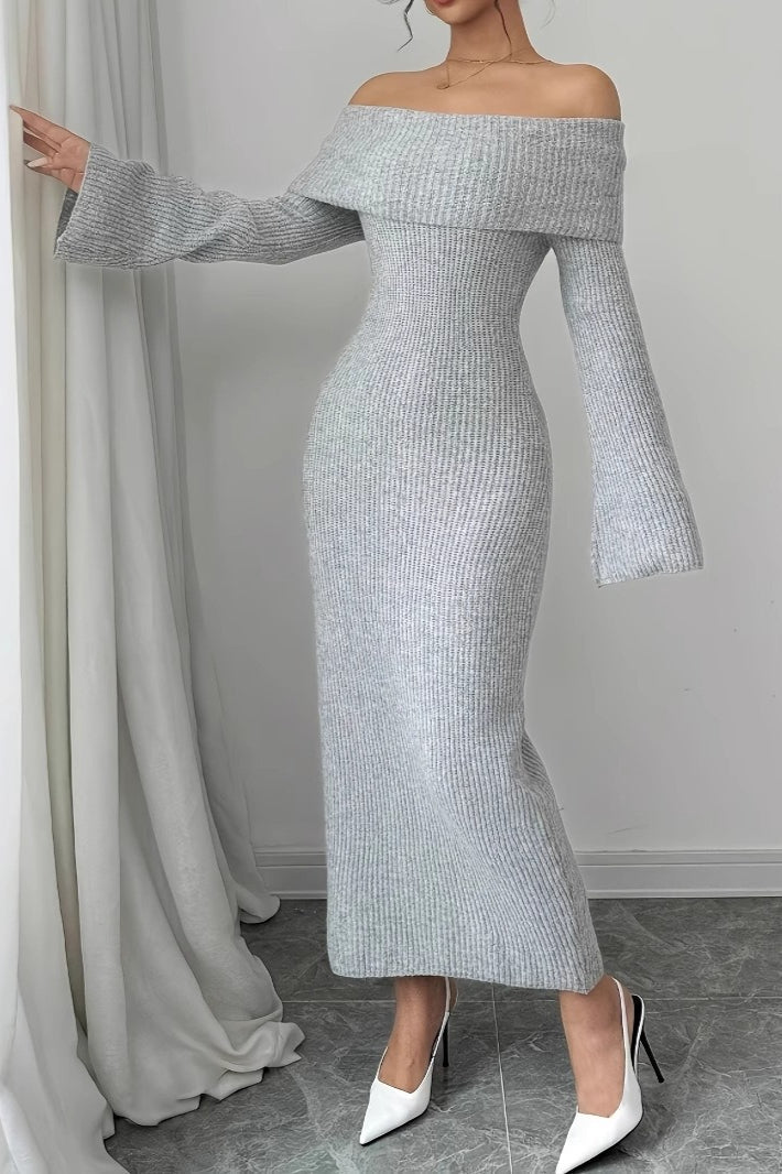 LongSleeve Edition Knit Maxi Sweater Dress