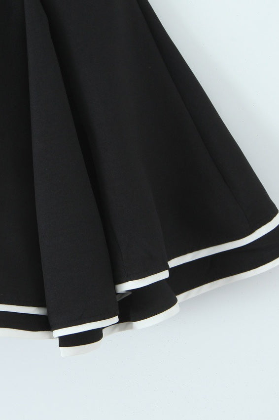 Contrast Bustier Lace-up Back Cocktail Dress - View 4