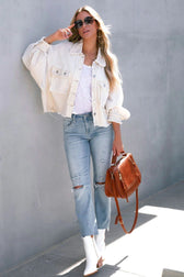 Brushed Waffle Long Sleeve Coat