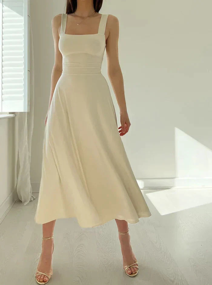 Johana Aesthetic Modern Midi Dress Elevated Occasion Wear