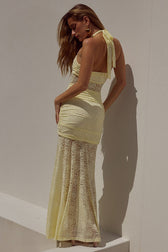 Halter Backless Sleeveless Bodycon Lace Dress
