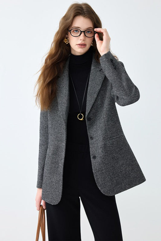 Vintage Inspired Heavy Wool Blazer