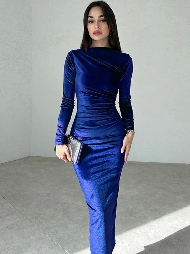Marta Graceful Midi Dress Contemporary Dress with Premium Casual Styling