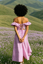 Chic Strapless Cowl Back Floral Dress