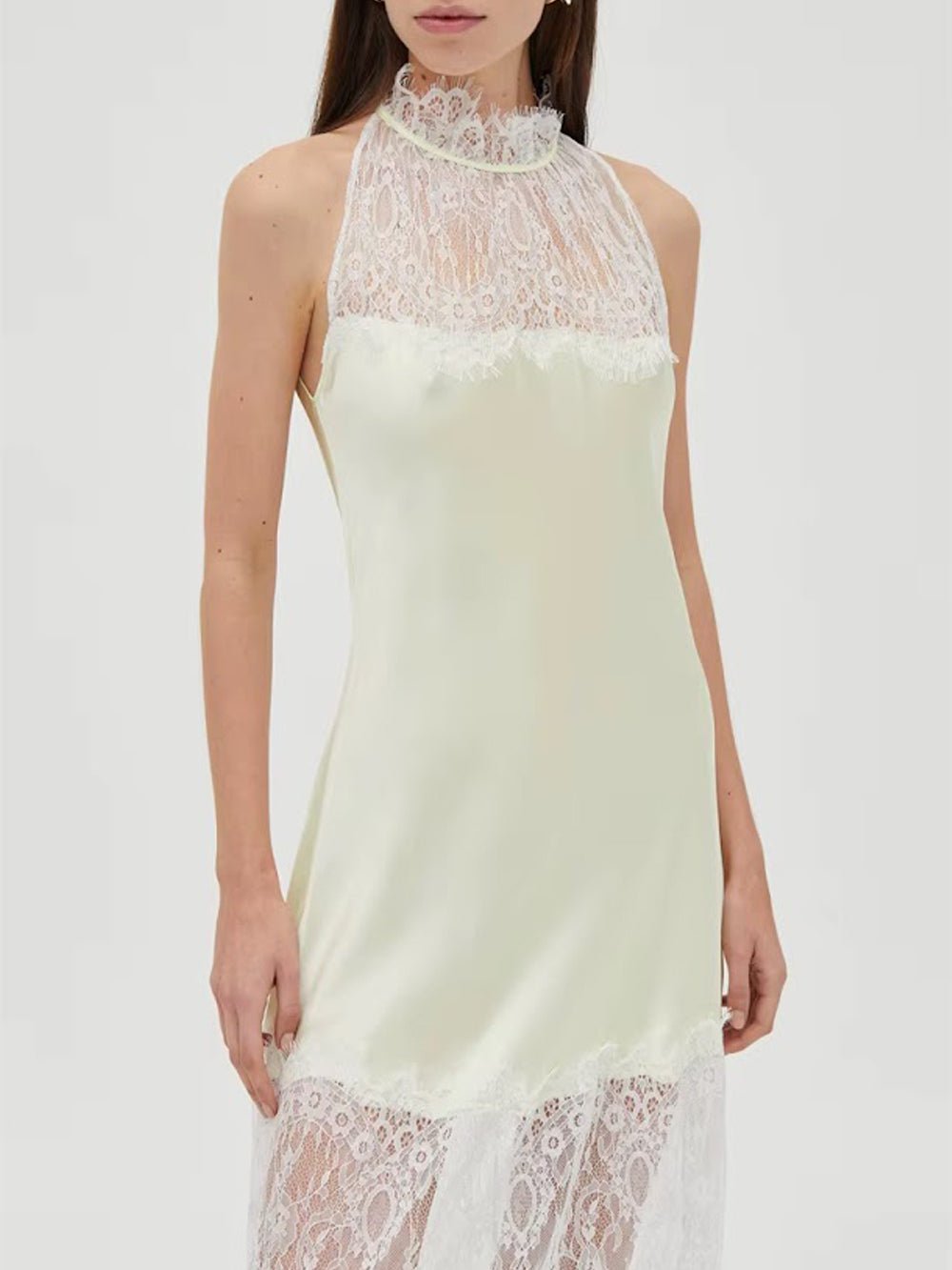 Celeste Lace Halter Maxi Dress