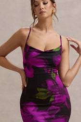 Floral Cross Strap Maxi Party Dress 4