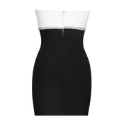 Strapless Rhinestone Bow Bodycon Mini Dress 7